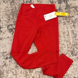 Bright Red Cross front Leggings